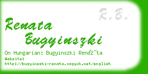 renata bugyinszki business card